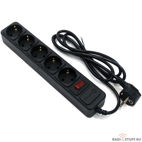 5bites SP5B-110 Сетевой фильтр SP5B-110 5S / 3*0.75MM2 / 1M / BLACK