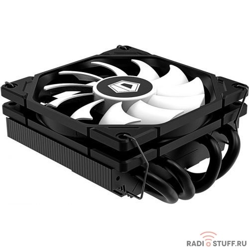 Cooler ID-Cooling IS-40X V2 LGA1700/115X/AM4 низкопрофильный высота 45mm (36шт/кор, TDP 100W, PWM, 4 тепл.трубки прямого контакта, FAN 92mm, черный) BOX 