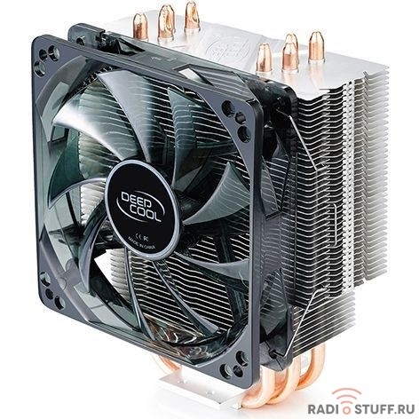 Cooler Deepcool GAMMAXX 400 BLUE BASIC Soc-FM2+/AM2+/AM3+/AM4/1150/1151/1155/ 4-pin 18-30dB Al+Cu 130W 640gr LED Ret